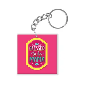 TheYaYaCafe Yaya Cafe Mothers Day Gifts New Mom Blessed to Be Mama Keychain Keyring
