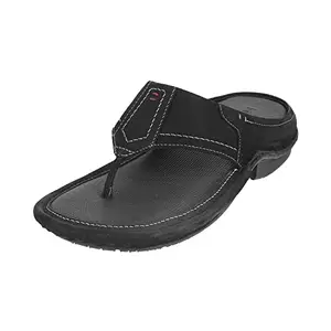 Metro Mens Leather Black Slippers (Size (8 UK (42 EU))