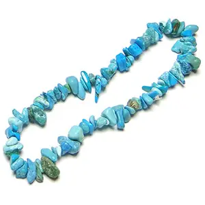 Nature's Crest Turquoise Natural Stone Tumbled Chip Bracelet Gemstone for Vastu Healing Mediation Reiki & Pooja