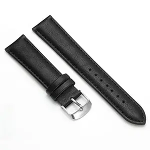 MELFO Smart Watch Strap Compatible with Boult Drift Synthetic Leather Strap - Black
