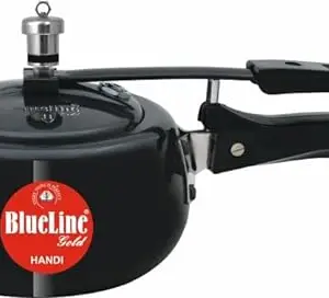 LINE GOLD Hard Anodized Handi Inner Lid Aluminium Pressure Cooker, (Induction Compatible, 3 Litre)