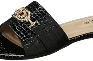 ELLE women Fashion Sandal,Black,UK-3