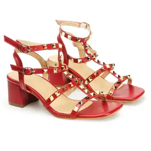 iconics Women Sandal,Red,UK-8