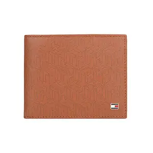 Tommy Hilfiger Stefano Men Leather Passcase Wallet Tan