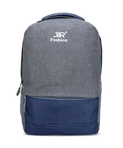 Jir Fashion Unisex Laptop Backpack, School College Bag Blue and Grey, 45 x 30 x 15 cm (Grey)