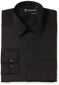 Hancock Men's Formal Shirt (1298Black_38) Black