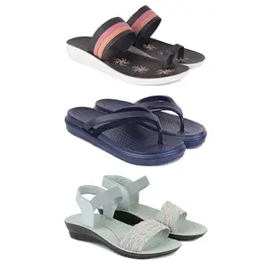 Women's Comfortable Sandal,Casual Lightweight Sandal for Everyday Wear | PCR-(3-COMBO)-1992-1977-1937-7-EURO-38