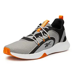 REEBOK Men's Comfort Infused Flat Grey-Black-Nacho Running Shoe-9 Kids UK (EY4003)