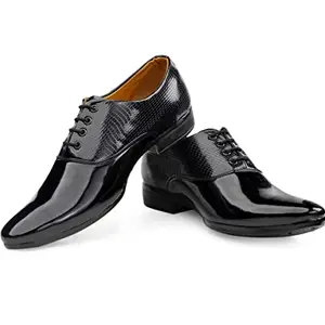 JhonnyWalker JohnnyWalker Men Cheque Formal Shoes (Numeric_6) Black