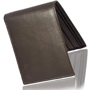 Falconry : Certified Grade A Genuine Leather Wallet ;Model Mico ;Color Brown ; Card Slots 6 with 2 Flip ID Slots, 2 Note Compartment.