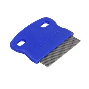 Stainless Steel Lice & Nit Comb – Long Fine Teeth for Precise Egg Removal (Plastic Handle)