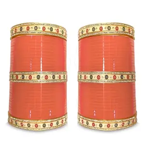 BANGLESKART Bridal Punjabi Chuda Bangle Set for Women's (Set of 1)