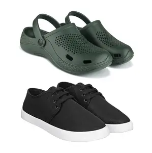 BERSACHE Lightweight Stylish Clog Sole for Men-6068+349 Multicolor