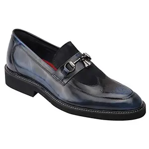 Harrykson London CAMBERLEY Mens Leather NAV Brushoff Shoes-7 UK