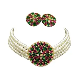 ROUND SHAPE FULL DIAMOND WITH EARRING