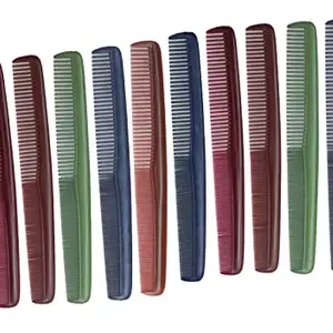 Jiyansh Traders Plastic 012 Piece Premium Plastic Raguler Plane Hair Comb For Both Men & Women, Boys & Girls (Multicolor4)