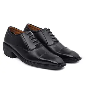 fasczo-Men's Height Increasing Formal Lace-up Shoes Black