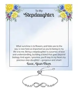 Bling Queen Personalized Jewellery Gift|A Bond Beyond Biology, Cherishing You, My Stepdaughter, Jewellery Surprise with Sentimental Message|Affectionate Gift|Bonding Day Surprise|Celebratory Day Present