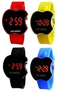 SS Traders - Combo of 4 Multicolor LED Digital Watches for Kids, Boys and Girls [Pack of 4]