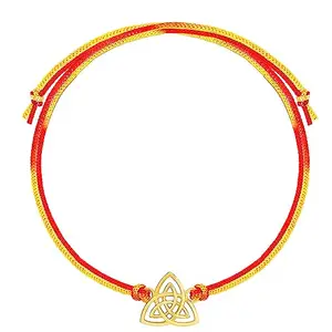 GIVA 925 Silver Triangle Rakhi in Yellow Gold | Gifts for Men and Boys |Rakshabandhan Rakhi for Brother | With Certificate of Authenticity and 925 Stamp