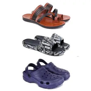 DRACKFOOT Men's Sandals | Lightweight Wear| Stylish & Easy to Wear For Men's GRT-SAN-(3-COMBO)-3151-3103-3121-6