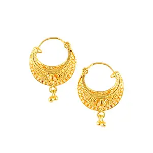MEENAZ Traditional Temple 1 One Gram Gold Studs Ethnic Brass18k South Indian Meenakari Screw Back Round Hoop Bali Combo Set Pack Stud Earrings For Women girls Latest -GOLD EAR RINGS STUD-M162