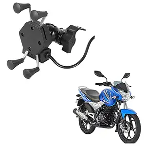 Auto Pearl -Waterproof Motorcycle Bikes Bicycle Handlebar Mount Holder Case(Upto 5.5 inches) for Cell Phone - Bajaj Discover 100 M