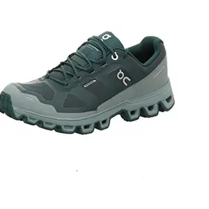 ON Womens Cloudventure Waterproof 2 Running Shoes, Juniper | Sea, 5, Green