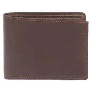 Zacharias Men's Genuine Leather 2 Fold Wallet Brown 2FSR-01_(Brown) (Pack of 1)