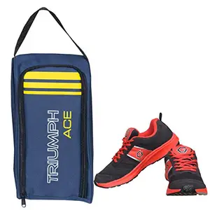 Gowin Bright Red/Black Size-7 With Triumph Shoe Carry Bag Ace Kb-802 Navy/Yellow