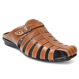 AJANTA Men Tan Flats Sandal CG1073