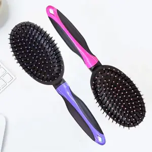 Oval Hair Brushset of 2 with Strong & Flexible Nylon Bristles having Anti-static Ball Tips, Straightening, Smoothing, Detangling Hair, Ideal for Men & Women