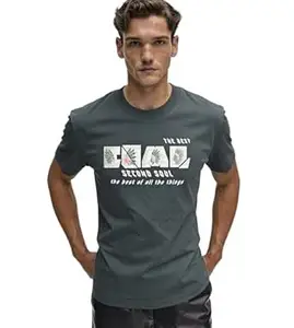 RINO7 Premium Cotton Graphic Printed T Shirt for Man | 240 GSM Regular Fit Round Neck Heavyweight Casual Streetwear Tee | Stylish & Luxury Fit Summer Fashion T Shirt for Men Gym Workout