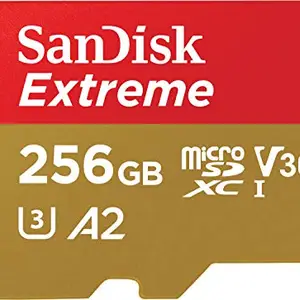 SanDisk Extreme microSD Card for Mobile Gaming, 4K Video, 160MB/s R/90MB/s 256GB, SDSQXA1-256G-GN6GN price in India.
