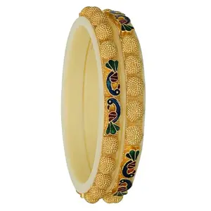 Joies Fashion's Micro Plating Gold Plated Bangles Set (Pack of 2 Bangles) (2.10)