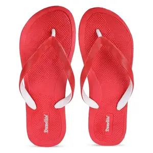 Dunelite Slippers For Women Extra Soft Flip Flop | Anti Skid, Comfortable, Lightweight | Hawai Women Slippers -Red-UK 6