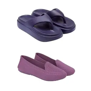 SPORTER Extra Soft Classic Casual wear with Ultra Soft Flexibility Technology Heels for Women's/Girl's(6112+2016) Multicolor