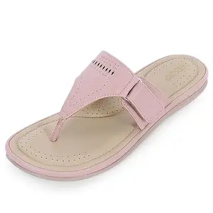 DOCTOR EXTRA SOFT Women's Flat Memory Foam Slippers/Flip-Flops Fashion Stylish Casual Comfortable Diabetic Orthopedic Lightweight Synthetic Slip-on Sandals with Adjustable Strap for Girls & Ladies D-608