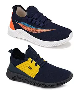 TYING TYING Multicolor (9341-9288) Men's Casual Sports Running Shoes 7 UK (Set of 2 Pair)
