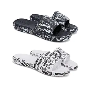 BERSACHE Perfect Flip-Flops for Men (Multicolour) (Pack of 2) Combo(QQ)-1875-1874