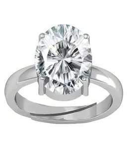 APSLOOSE 15.25 Ratti 14.00 Carat Zircon Ring Diamond Silver Plated Ring American Diamond Zircon Stone Metal Adjustable Ring for Men and Women