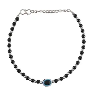 University Trendz Black Beaded Evil-Eye Ghungroo Anklet for Women & Girls