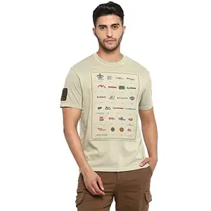 Royal Enfield Men's Regular Fit T-Shirt (RLATSA211290_Olive (Od) M)