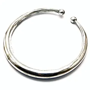 Saissa Silver Plated Oxidised Metal Kada Anklet for Girls and Women (1 Pc)
