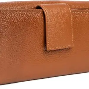 REEDOM FASHION Genuine Leather Women Evening/Party, Travel, Ethnic, Casual, Trendy, Formal Tan Genuine Leather Wallet (4 Card Slots) (Tan) (RF4665)