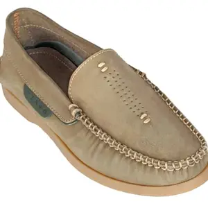 TZARO Genuine Leather Olive Boat Shoes - USS Midway