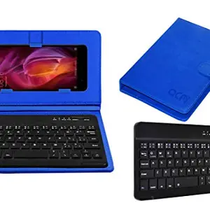 ACM Acm Bluetooth Keyboard Case Compatible with Xiaomi Redmi Note 4 4gb Mobile Flip Cover Stand Study Gaming Blue