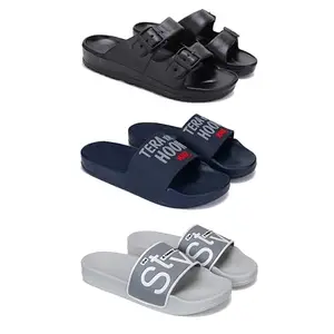 Men?s Casual Slip-On Sandals ? Designs & Stylish Open-ToePCV-SAN-(3-COMBO)-3115-1588-1589-9