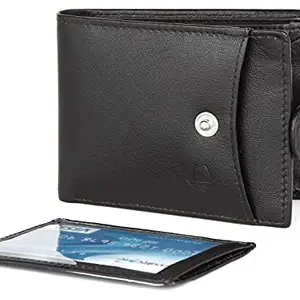 HideChief Black Premium Genuine Leather Wallet(HCRW329)