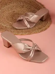 Picktoes PT-451 Women's Gold Synthetic Leather Outdoor Heel Sandal